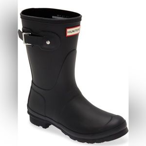 Hunter Original Short Waterproof Rain Boot in Black Matte